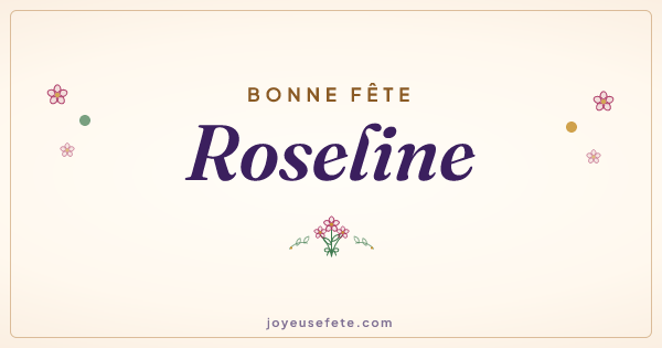 Image « Bonne fête Roseline » au format large