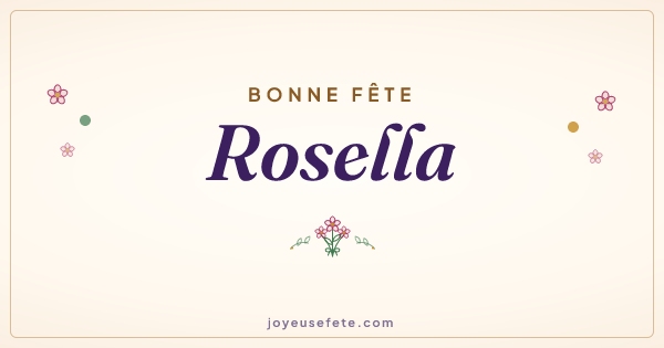 Image « Bonne fête Rosella » au format large
