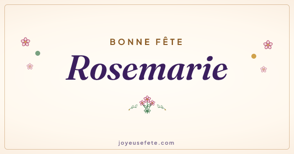 Image « Bonne fête Rosemarie » au format large