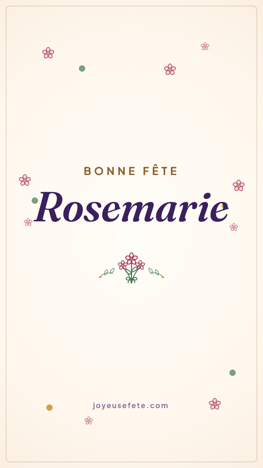 Image « Bonne fête Rosemarie » au format story