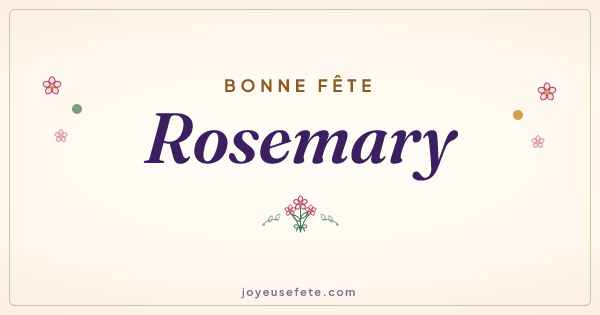Image « Bonne fête Rosemary » au format large