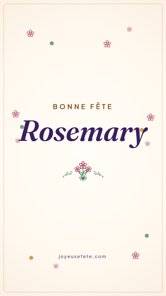 Image « Bonne fête Rosemary » au format story