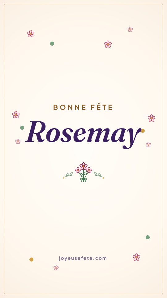 Image « Bonne fête Rosemay » au format story