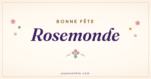 Image « Bonne fête Rosemonde » au format large