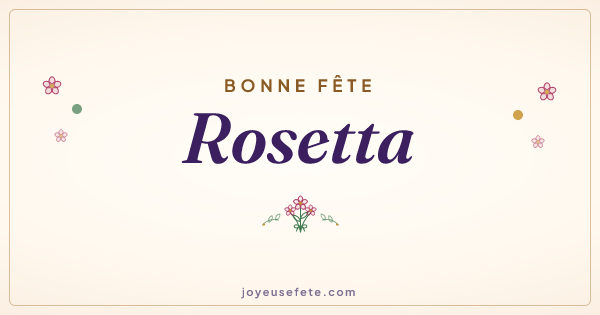 Image « Bonne fête Rosetta » au format large