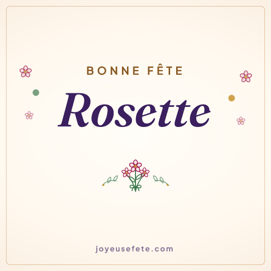 Image carrée « Bonne fête Rosette » pour WhatsApp