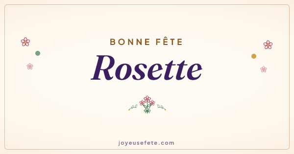 Image « Bonne fête Rosette » au format large