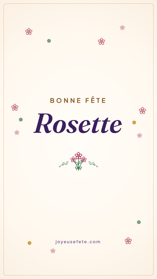 Image « Bonne fête Rosette » au format story