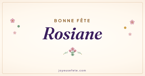 Image « Bonne fête Rosiane » au format large