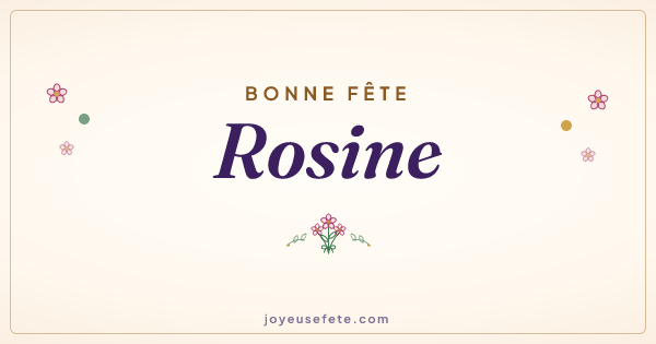 Image « Bonne fête Rosine » au format large