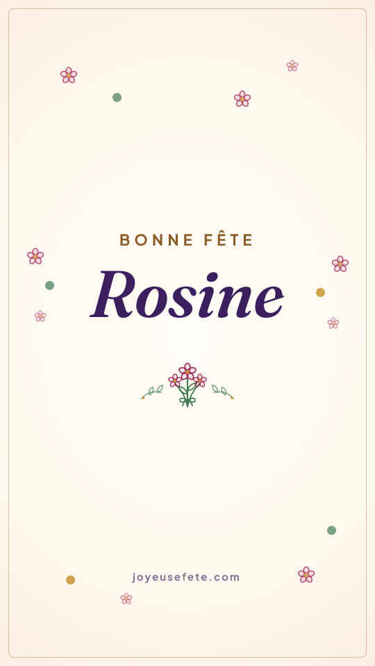Image « Bonne fête Rosine » au format story