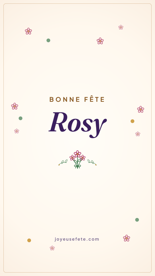 Image « Bonne fête Rosy » au format story