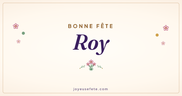 Image « Bonne fête Roy » au format large