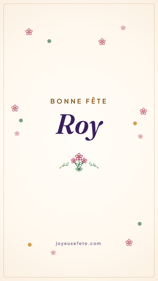 Image « Bonne fête Roy » au format story