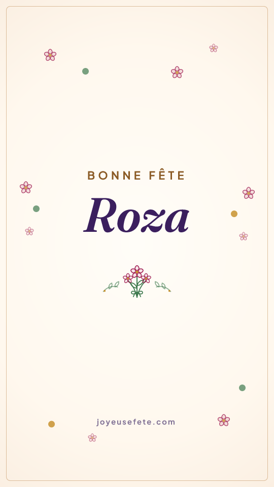 Image « Bonne fête Roza » au format story