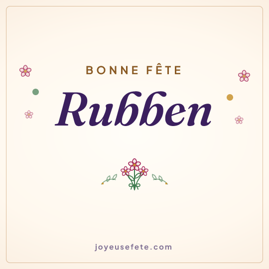Image carrée « Bonne fête Rubben » pour WhatsApp