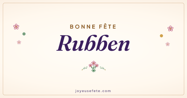 Image « Bonne fête Rubben » au format large
