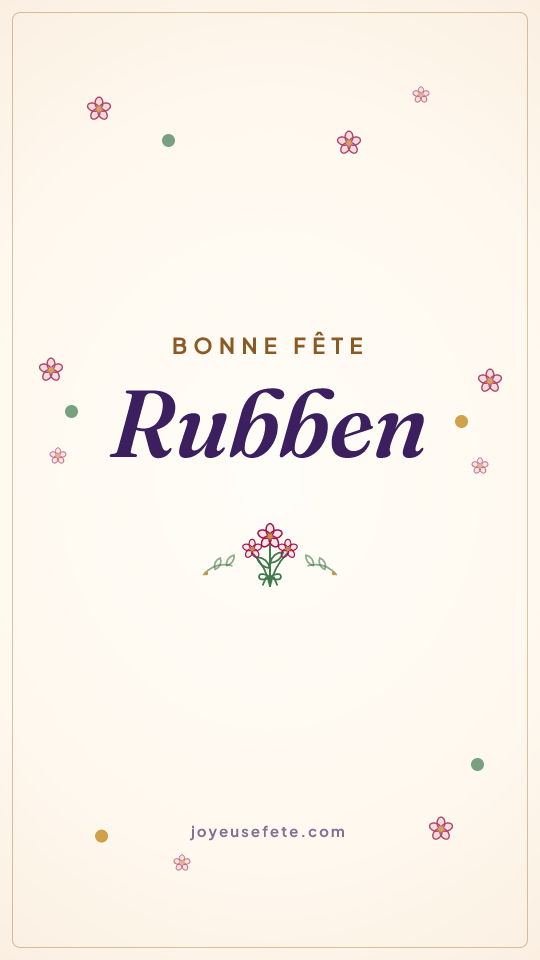 Image « Bonne fête Rubben » au format story