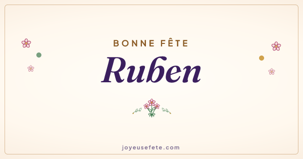 Image « Bonne fête Ruben » au format large