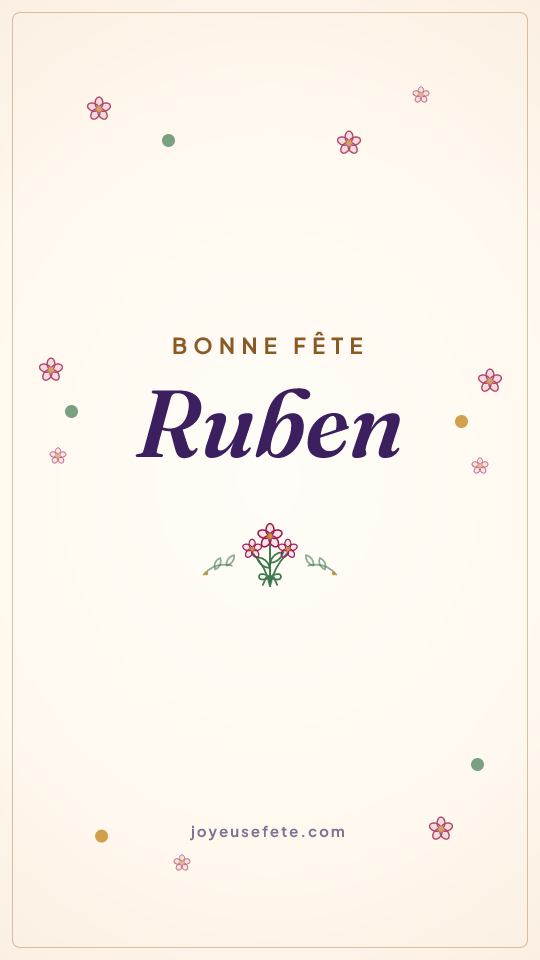 Image « Bonne fête Ruben » au format story