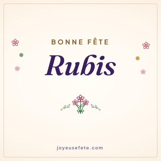 Image carrée « Bonne fête Rubis » pour WhatsApp