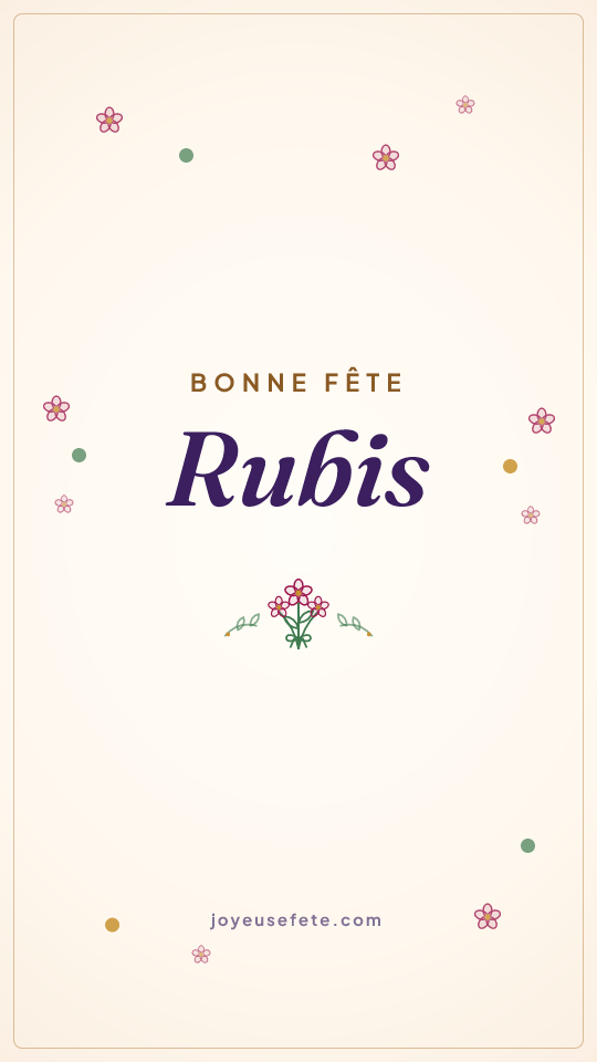 Image « Bonne fête Rubis » au format story