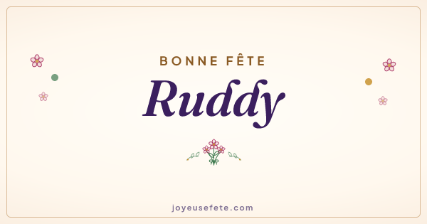 Image « Bonne fête Ruddy » au format large