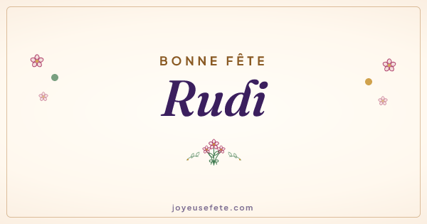 Image « Bonne fête Rudi » au format large