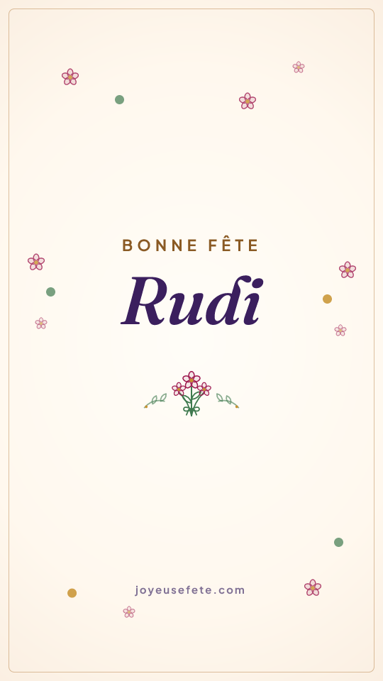 Image « Bonne fête Rudi » au format story