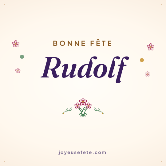 Image carrée « Bonne fête Rudolf » pour WhatsApp