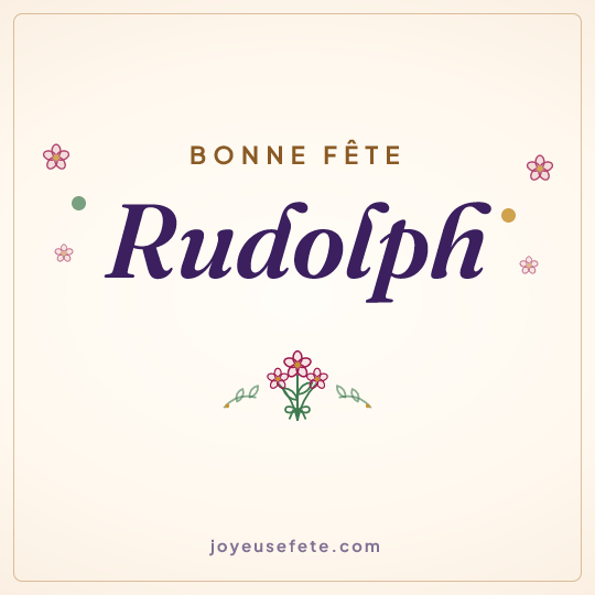 Image carrée « Bonne fête Rudolph » pour WhatsApp