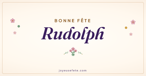 Image « Bonne fête Rudolph » au format large
