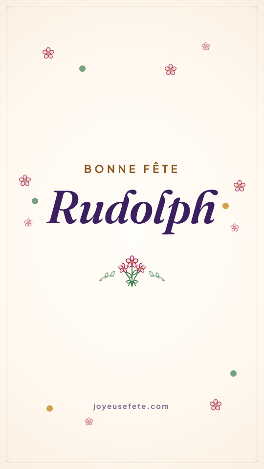 Image « Bonne fête Rudolph » au format story