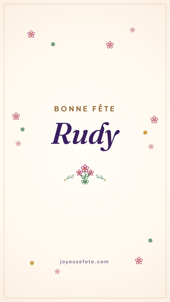 Image « Bonne fête Rudy » au format story