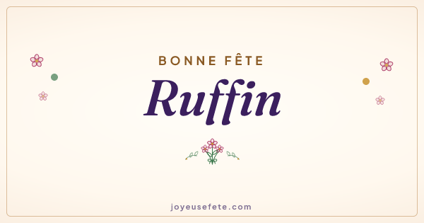 Image « Bonne fête Ruffin » au format large
