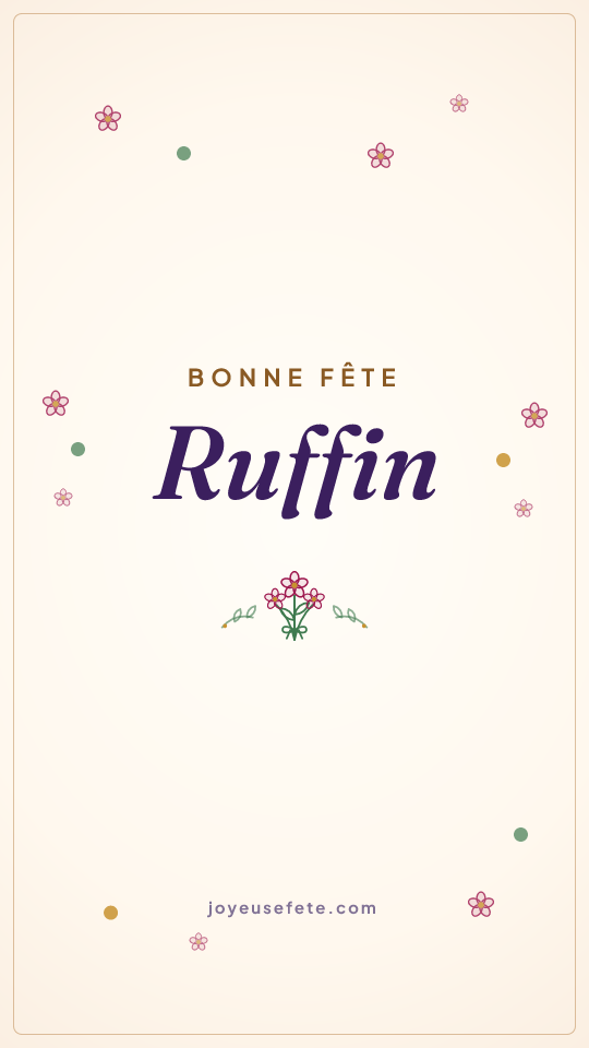 Image « Bonne fête Ruffin » au format story