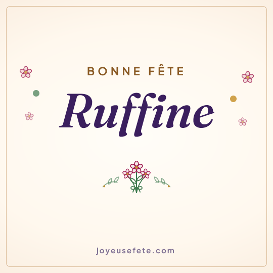 Image carrée « Bonne fête Ruffine » pour WhatsApp