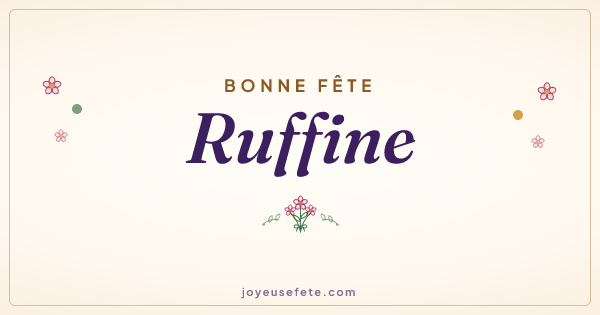 Image « Bonne fête Ruffine » au format large