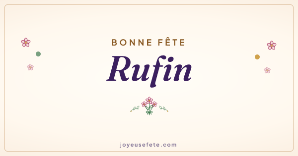 Image « Bonne fête Rufin » au format large