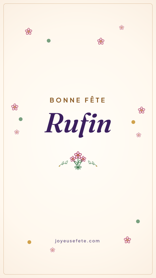 Image « Bonne fête Rufin » au format story