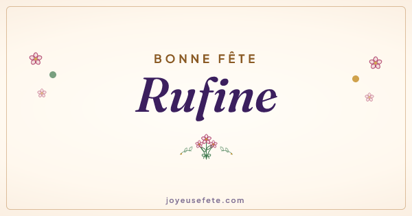 Image « Bonne fête Rufine » au format large