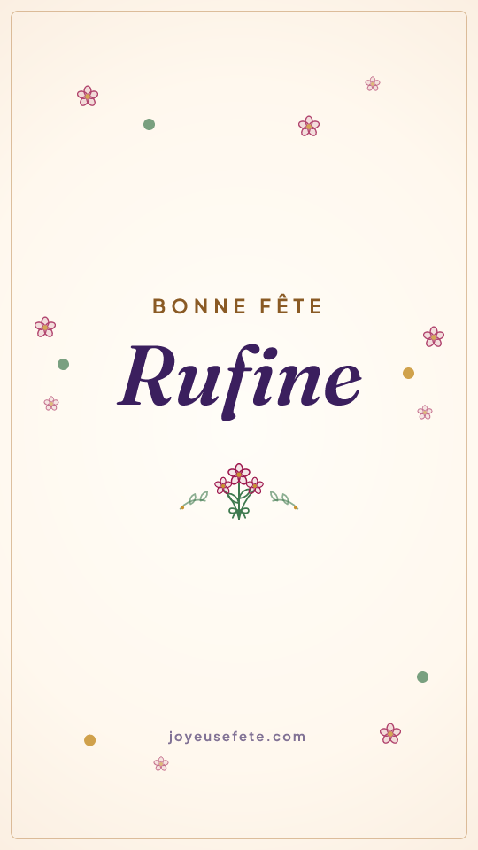 Image « Bonne fête Rufine » au format story