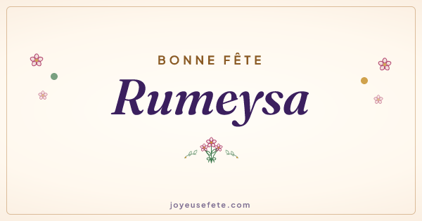 Image « Bonne fête Rumeysa » au format large