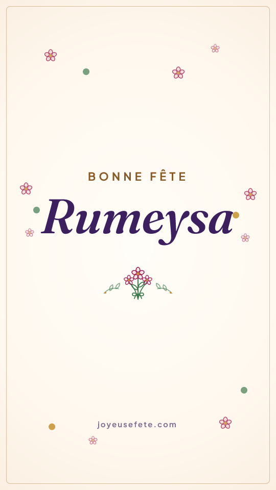 Image « Bonne fête Rumeysa » au format story