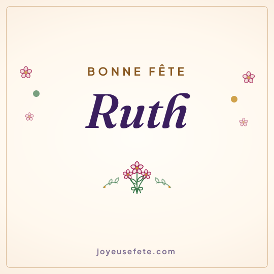 Image carrée « Bonne fête Ruth » pour WhatsApp