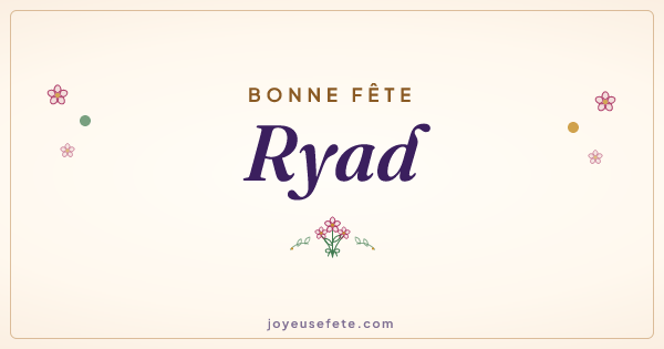 Image « Bonne fête Ryad » au format large