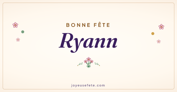 Image « Bonne fête Ryann » au format large