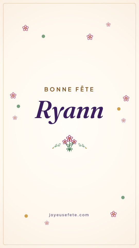 Image « Bonne fête Ryann » au format story
