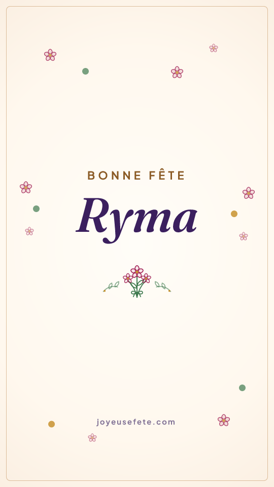 Image « Bonne fête Ryma » au format story