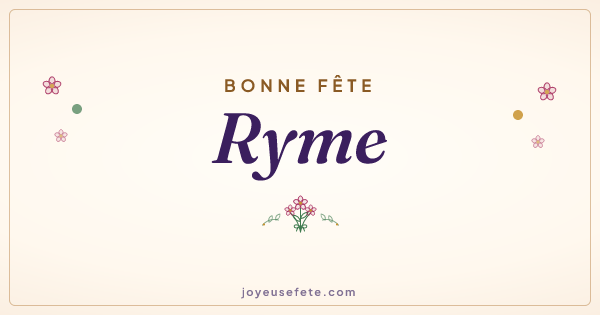 Image « Bonne fête Ryme » au format large
